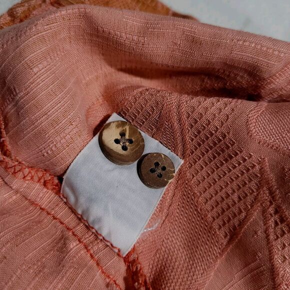 Tommy Bahama Island Zone Relax 100% Silk Burnt Sienna Orange Camp Tropical NWOT - Picture 10 of 11